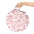 thumbnail image 2 of Floral Round Floor Cushion with Handle, Monochrome Simple Bushes Flowers and Leaves Botanical Rhythmic Illustration, Pillow for Living Room & Dorms, 18" Round, Pale Pink and White, by Ambesonne, 2 of 4