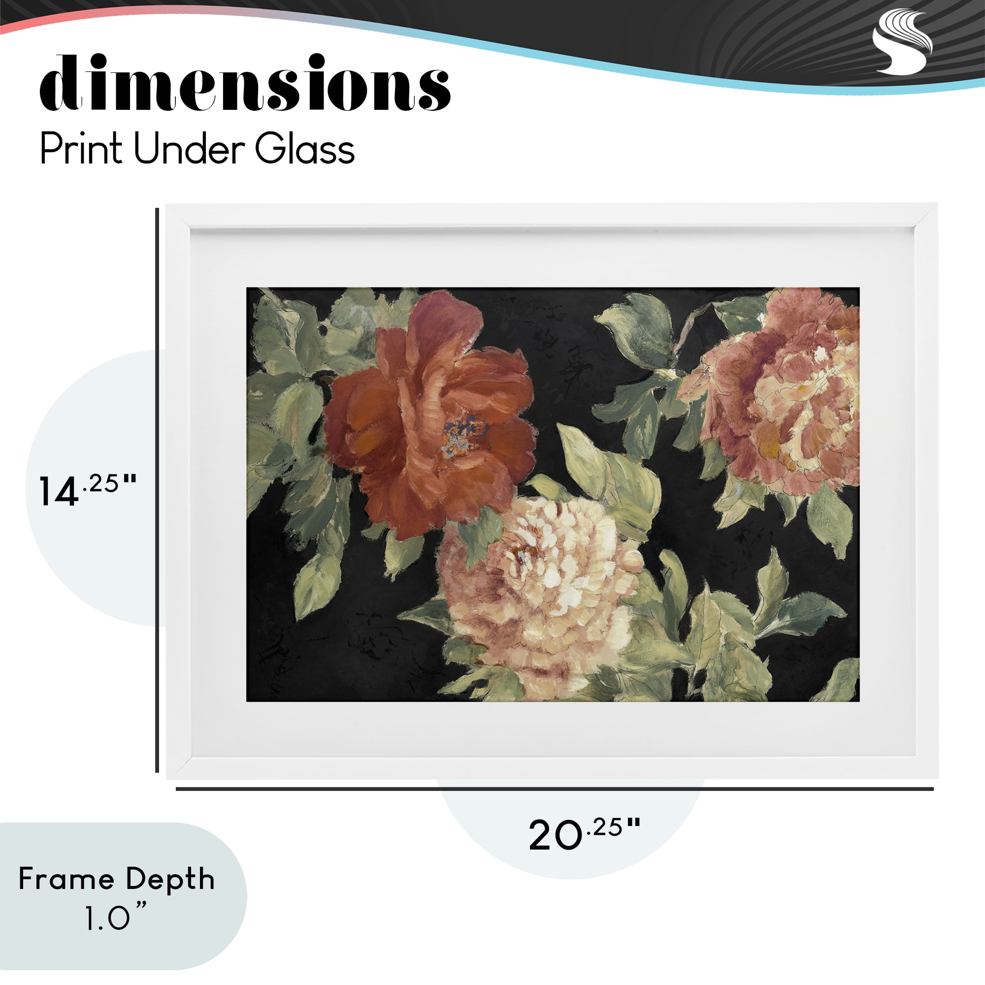 Stupell Industries Beauty of the Red Blossom White Framed Print Under Glass, design by Lanie Loreth