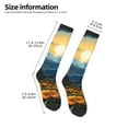 thumbnail image 3 of Bingfone Compression Socks for Women and Men Long Socks for Running Athletic Cycling Nurse-Elegant Sunset Sunflower, 3 of 8