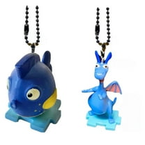 Squeakers Blue Fish & Stuffy Dragon Dangler Pvc Figure Figurine Doc Mcstuffins