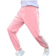 thumbnail image 2 of YOUYEDIAN Boys Cinch Sweatpants Unisex Cotton Comfort Workout Bottoms Summer Lightweight Running Joggers Pants (Pink, 13-14 Years), 2 of 7