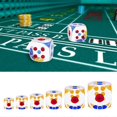 thumbnail image 2 of 10 dados acrílicos transparentes de 6 caras de colores para juegos de póquer de casino, 14 mm, 2 of 5