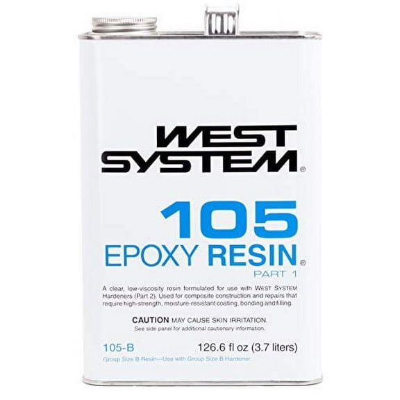 West System 105-B Epoxy Resin Bundle with 206-B Slow Epoxy Hardener and 300 Mini Pumps Epoxy Metering Pump Set, Pale Yellow