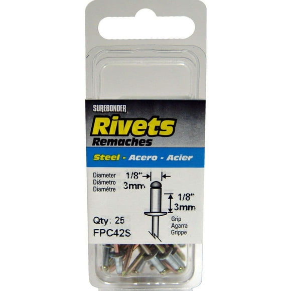 Remache ciego corto FPC FPC42S de acero de 3 mm de diámetro