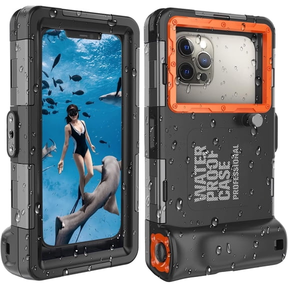 2026 Underwater Snorkeling Diving Phone Case for Phone 17/16/15/14/13/12Pro Max/Galaxy S25/S24/S23.(50ft/15m) Professional Scuba Dive Waterproof Case Underwater Photo Video