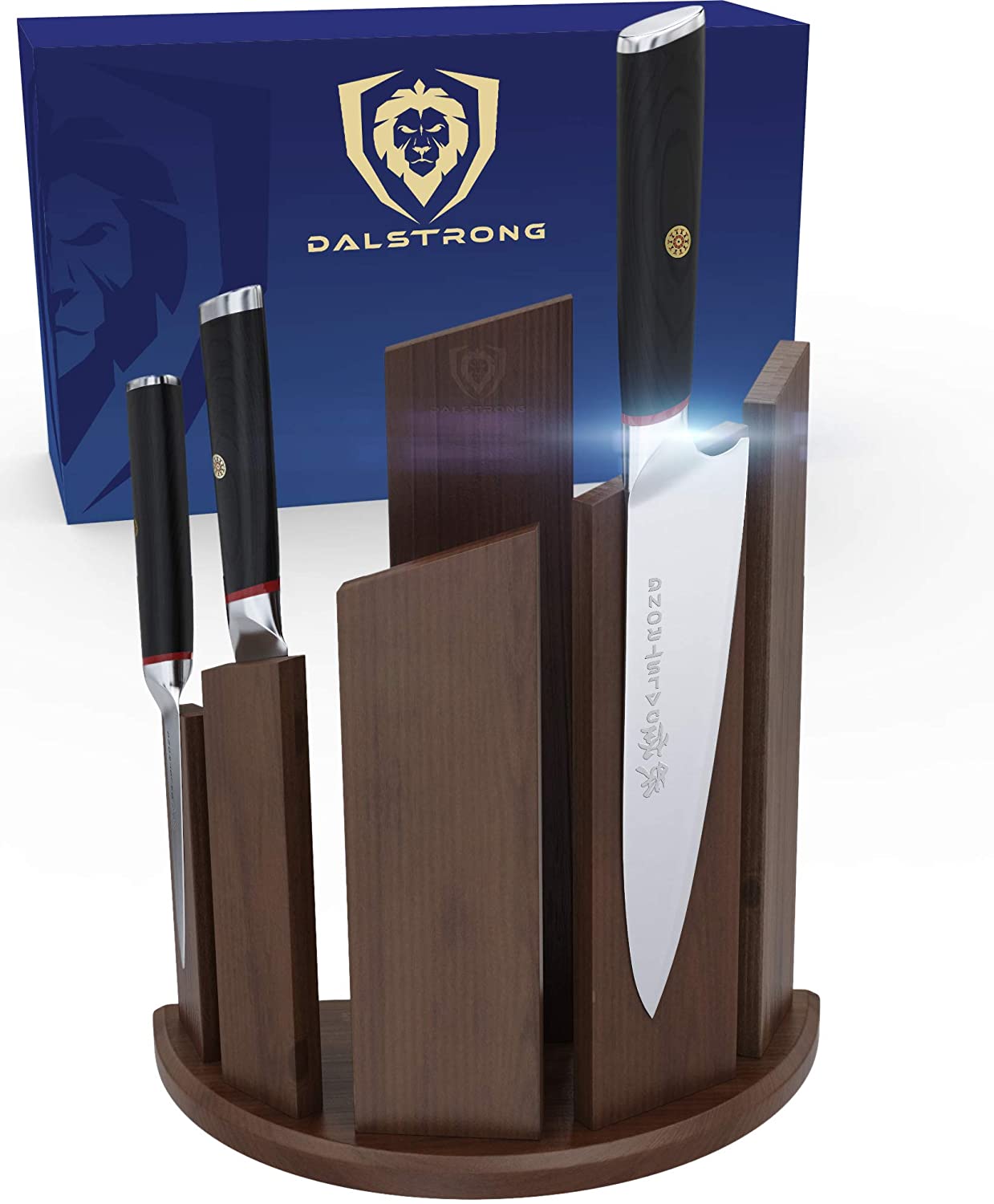 DALSTRONG Knife Block 'Dragon Spire' DoubleSided Walnut