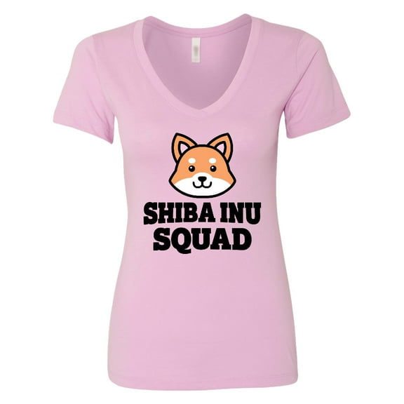 Inktastic Dog Shiba Inu Squad Women's V-Neck T-Shirt
