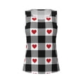 thumbnail image 4 of Haiem Heart Black Buffalo Plaid Gingham Workout Tank Tops for Women, Athletic Sports Slim-Fit Tank Tops, Compression Sleeveless Dry Fit Shirts,Athletic Shirt-Small, 4 of 9