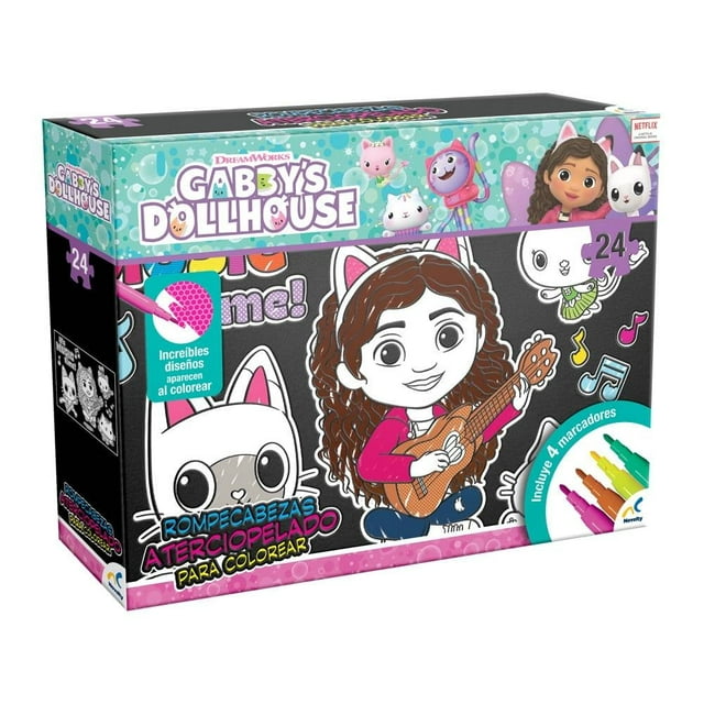 Rompecabezas Novelty Aterciopelado Gabby Dollhouse 24 Piezas