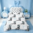 thumbnail image 2 of meiyoeat blue Ribbon Bow Twin Duvet Cover,Western Cowgirl Boots Print Twin Bedding,Reversible,2-Piece,1 Duvet Cover and 1 Pillowcase, 2 of 6