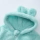 thumbnail image 5 of Body De Bebé Canastilla Onesies Para Niños Pequeños Niñas Color Felpa Lindo Oso Orejas Invierno Grueso Mantener Caliente Mono Mameluco Azul Claro Odeerbi LM103-3740, 5 of 9