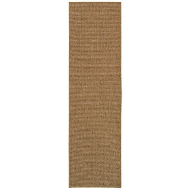 Oriental Weavers Karavia 2'3" x 7'6" Machine Woven Runner Rug in Tan
