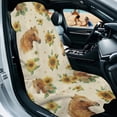 thumbnail image 2 of Xixirimido Universal Car Towel Seat Cover for Post Gym Workout Swimming Running Soft Breathable Automotive Front Seat Protector Car Accessories, Sunflower Horse, 2Pack, 2 of 8