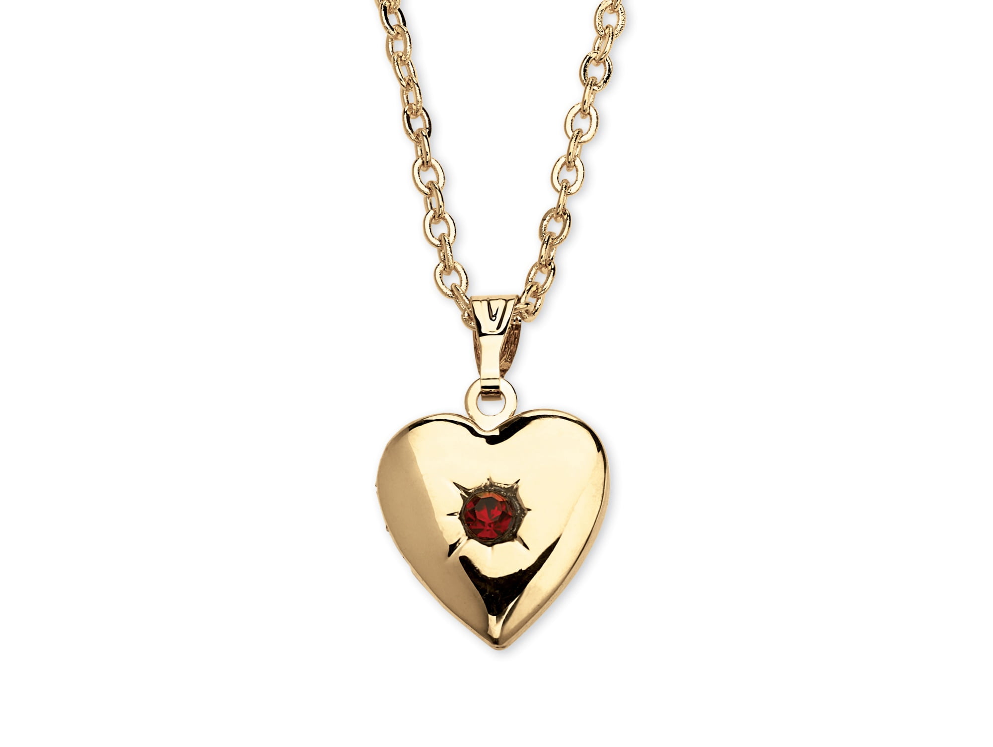 Sterling Silver & CZ Crystal Engravable Heart Locket on Chain 16-22 Inches