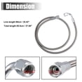 thumbnail image 4 of Unique Bargains 4AN Turbo Oil Feed Line Stainless Steel Braided AN4 90 Degree Hose End 36", 4 of 7