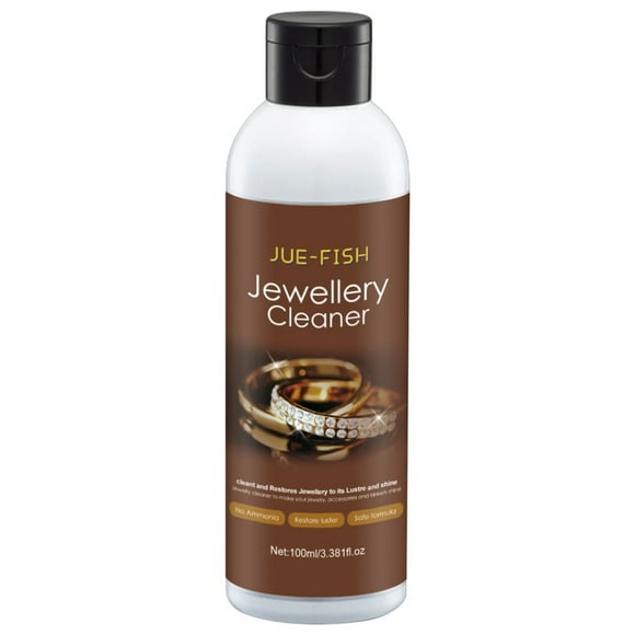 Jewelry Cleaner,100ml Jewelry Cleaner Solution for Ultrasonic Machine,Jewelry Cleaner Liquid Restores Jewelry Shine & Brilliance,Jewelry Cleaner Solution for All Jewelry Types