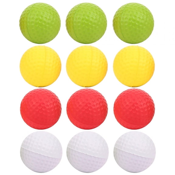 12Pcs Portable PU Golf Sport Kid Trainning Balls Soft Children Safety Practising Accessory