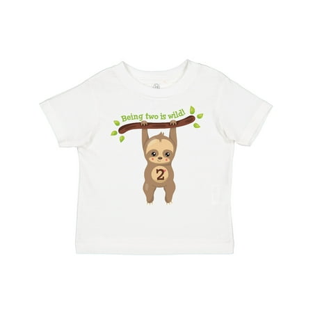 

Inktastic Cute Sloth 2nd Birthday Gift Toddler Boy or Toddler Girl T-Shirt