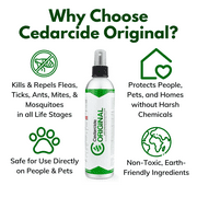 Cedarcide Original (Large Kit) Non-Toxic Cedar Oil Insect Repellent Spray Kills and Repels Mosquitoes Ticks Fleas Mites Ants and Chiggers