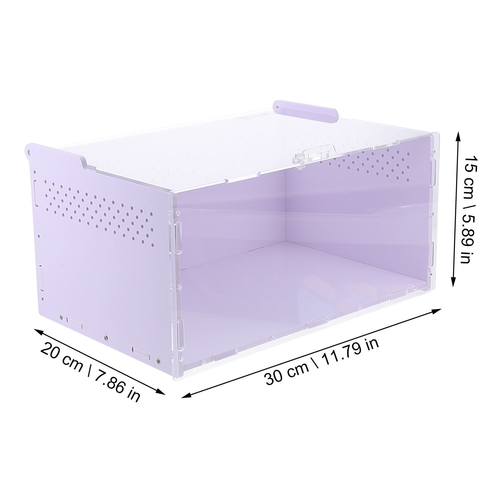 OFFIGAM White Acrylic Reptile Terrarium with Ventilation Holes for Safe, Comfortable, and Secure Care
