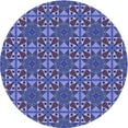 thumbnail image 1 of Ahgly Company Indoor Round Patterned Blue Whale Blue Area Rugs, 7' Round, 1 of 6