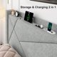 thumbnail image 4 of Bed frame with 4 storage drawers, upholstered platform bed frame, solid wood slats support, no need for box spring platform bed My Lux Decor Round, 4 of 8