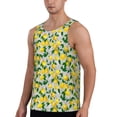 thumbnail image 2 of Logiee Lemon1 Print Men's Workout Tank Top,Quick Dry Workout Tank Top,Gym Muscle Tee,Fitness Bodybuilding Sleeveless T Shirt-4X-Large, 2 of 7