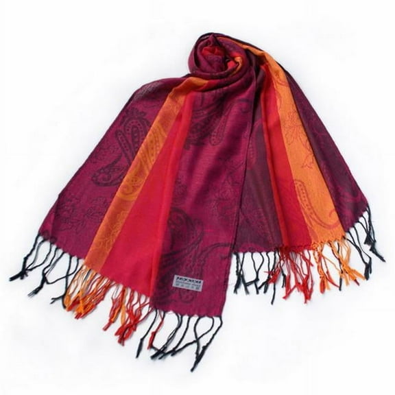 Multi-Colors Rose & Paisley National Style Exquisite Soft Tassel Ends Pashmina/Shawl/Scarf