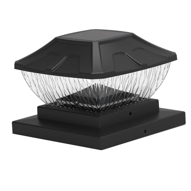 Poste de cerca de luces de tapa Luces de poste para exteriores Fácil instalación Durable Alto Negro