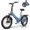 Blue, variant on Lilypelle Folding Electric Bicycle for Adults,48V 500Wh UL2849(By SGS) Battery,Peak 1200W Motor,20"×3.0" Fat Tire 7 Speed Off-Road Electric Step-Thru Bicycle, 20MPH, Fits for 4'9" to 6'5",30-50Miles
