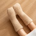 thumbnail image 5 of ievspot 1 Pair Women Winter Socks Mid-tube Thick Thermal Insulation Home Bedroom Wear Floor Socks Knitted Daily Wear Sport Socks, 5 of 8