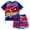Red / navy, variant on Spider-Man UPF 50+ Rash Guard and Swim Trunks Outfit Set Little Kid to Big Kid