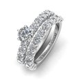 thumbnail image 2 of Certified 3.25ctw Diamond Solitaire Engagement Ring Bridal Set in 14k White Gold (G-H, I1), 2 of 5