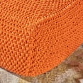 thumbnail image 4 of Noble House Knitted Cotton Square Pouf, Orange, 4 of 6