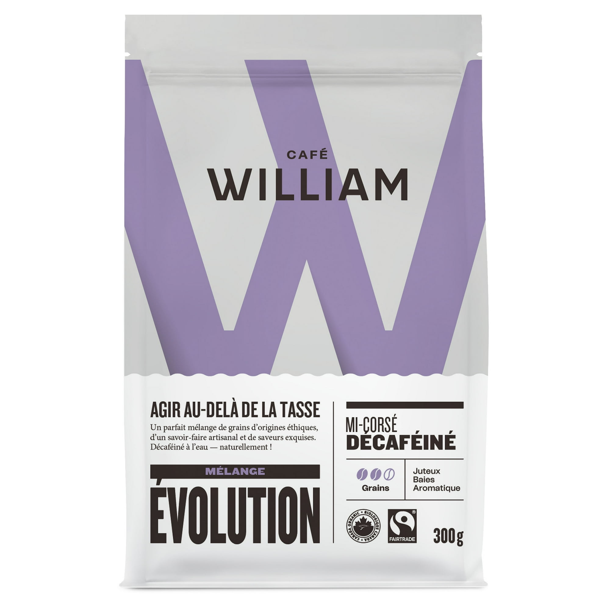 Café William Coffee Organic Fair-Trade EVOLVE Decaf Medium Roast