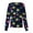Navy, variant on Scrub Tops for Women Cartoon Crew Neck Long Sleeve Medical Uniform Wrinkle-Resist Easy Care Medical Scrubs with Pockets, S
