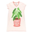 thumbnail image 3 of LazyOne Women's Nightgown, Funny V-Neck Sleep Shirt for Women (Plant One On Me, L/XL), 3 of 7