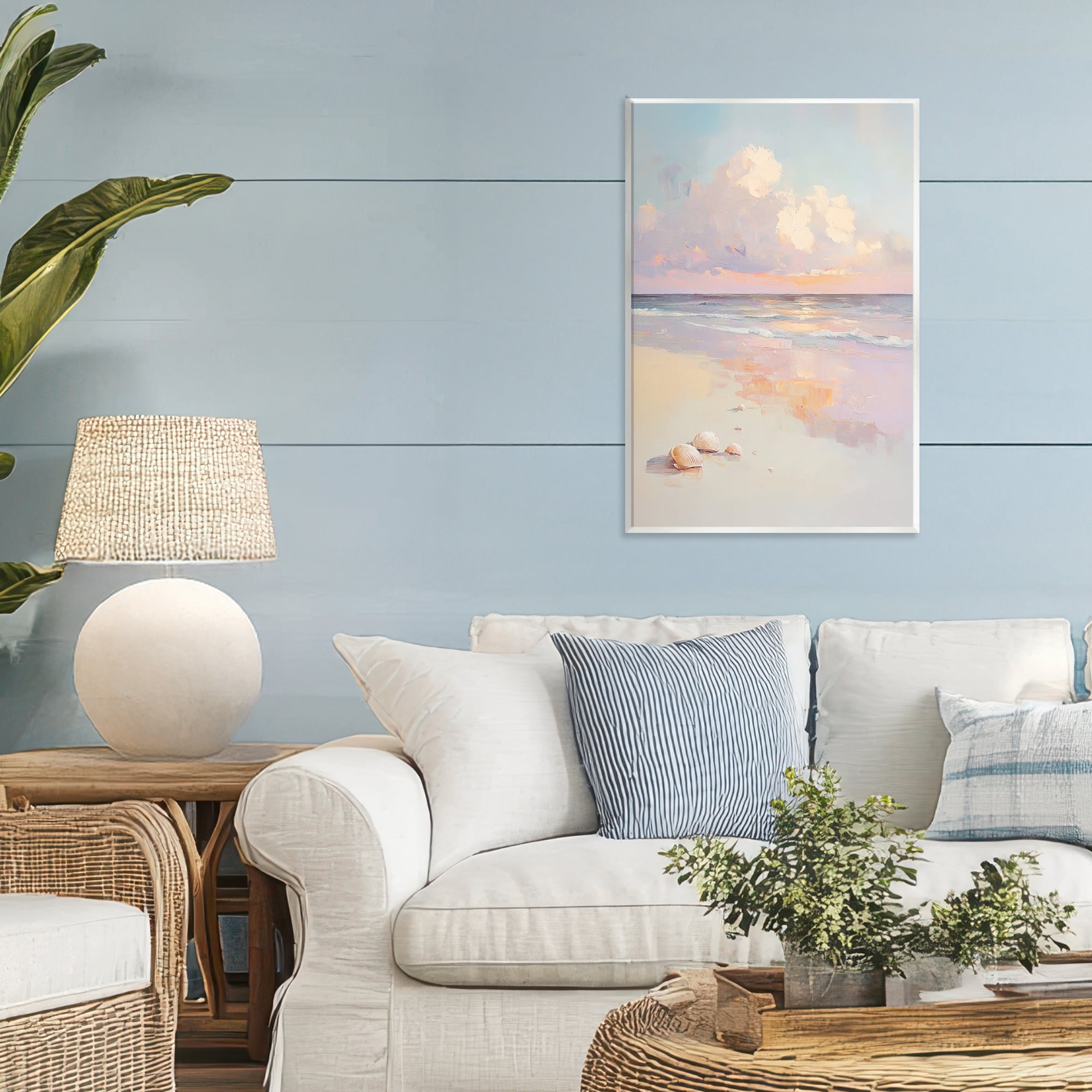 Stupell Industries Pastel Sunset Over Seashells Wall Plaque Art, design by Sisi and Seb