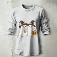 thumbnail image 4 of MVRLSH Womens Tops Blouse Casual Halloween Graphic Printed Comfortable Fashion Daily Wear Loose Fit Blouses Light Ashy - XL, 4 of 5