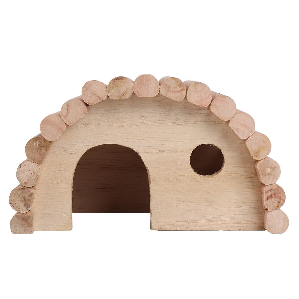 Ccdes Hamster Bed, Hamster Nest,Wooden Hamster Arch Bed Small Animal