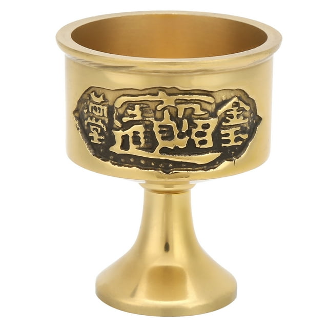 Copa de latón puro práctica popular Adoración del Buda de agua Copa de vino Suministro de adoración Medio
