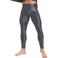 thumbnail image 3 of Runhomal Men's Compression Long Pants Gym Workout Tights Trousers Seamless Quick Dry Base Layer Leggings Dark Grey M, 3 of 6
