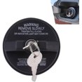 thumbnail image 1 of 1 PC Car Fuel Tank Cap with Lock and Key, ABS Plastic Anti-theft Fuel Tank Cap, Locking Cap Adapter Replaceable Accessories, Universal for Most Cars (Black), 1 of 8