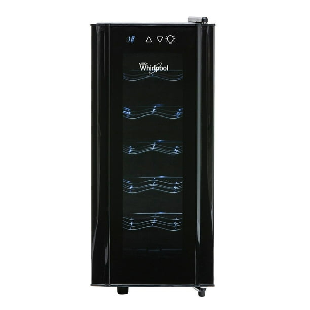 Cava de Vino Whirlpool 12 Botellas Temperatura Ajustable WW2001B Color: negro