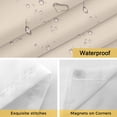 thumbnail image 4 of No Hook Beige Pure Color Shower Curtain with Snap in Liner Set, Aesthetics Contemporary Modern Waterproof Fabric Bathroom Curtains with See Through Top Window, Hotel Style Long 72 x 78 Inch, 4 of 9