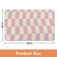 thumbnail image 5 of Bathroom Runner Rug Checkered Long Bath Mat Non Slip Water Absorbent Bath Rug Soft Microfiber Machine Washable Floor Mats for Bathtub Showers,20x32 in, 5 of 5