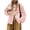 Pink, variant on Tweed Jackets for Women Fall Long Sleeve Business Button Down Casual Cropped Blazer with Pockets
