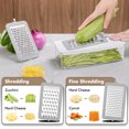 thumbnail image 4 of Geedel 4 in 1 Vegetable Chopper, Onion Chopper Pro Food Chopper, Kitchen Vegetable Slicer Dicer Cutter Grater, Veggie Chopper with container for Salad Onion Potato Carrot, White, 4 of 8