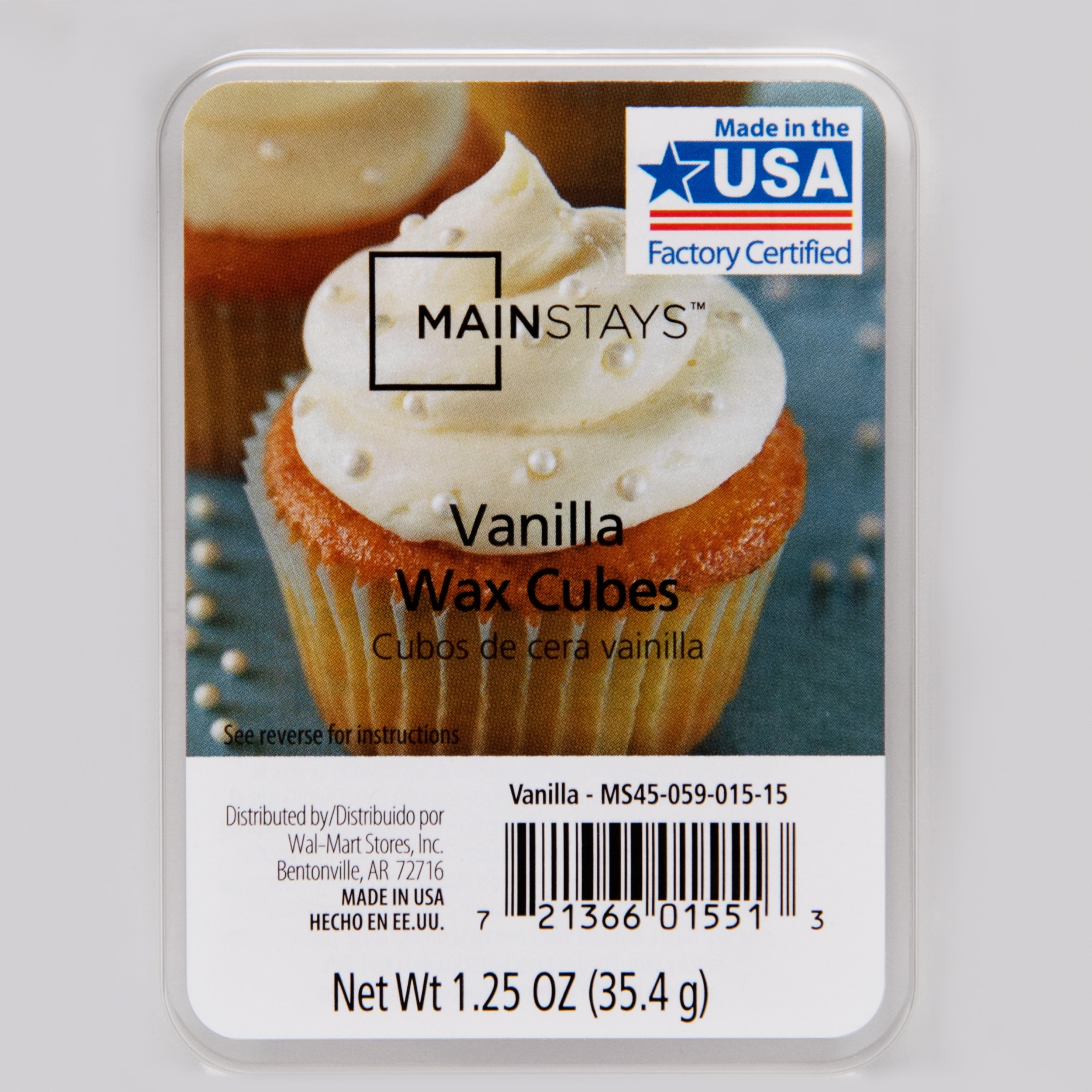 Mainstays Vanilla 1.25 Oz Wax Melt, 6 Pack 