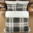 thumbnail image 5 of Serta Cozy Plush Plaid Polyester Reversible Comforter Set, King, Gray, 3-Pieces, 5 of 9